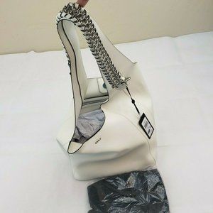 NWT DKNY White Leather Bucket Bag Shoulder